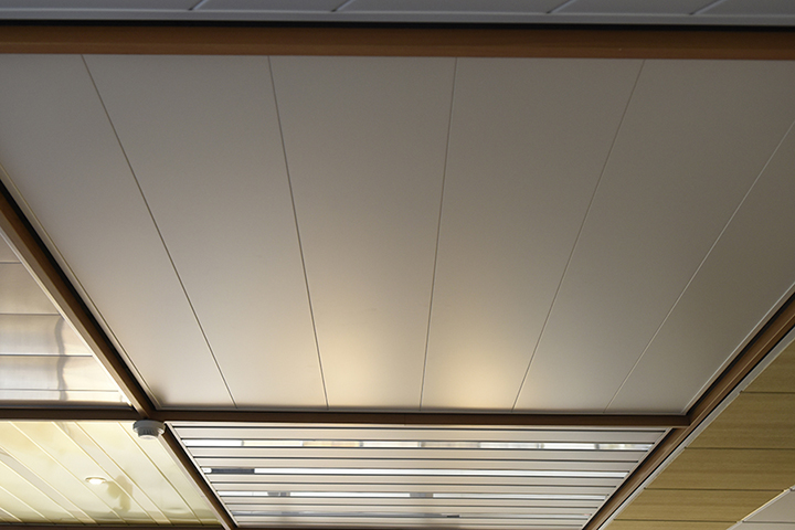 T & F Goirle - Luxalon lamellenplafond in de kleur mat gebroken wit